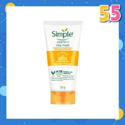 SIMPLE Vitamin C Clay Mask (For Dull & Tired Skin) 50g