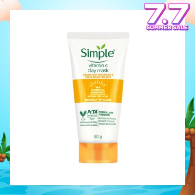 SIMPLE Vitamin C Clay Mask (For Dull & Tired Skin) 50g (Expiry: Feb`2026)