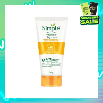 SIMPLE Vitamin C Clay Mask (For Dull & Tired Skin) 50g (Expiry: Feb`2026)