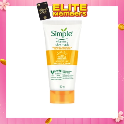 SIMPLE Vitamin C Clay Mask (For Dull & Tired Skin) 50g