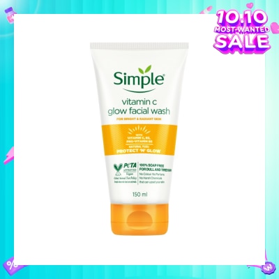 SIMPLE Vitamin C Glow Facial Wash 150ml (Expiry: May`2026)