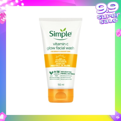 SIMPLE Vitamin C Glow Facial Wash 150ml (Expiry: May`2026)
