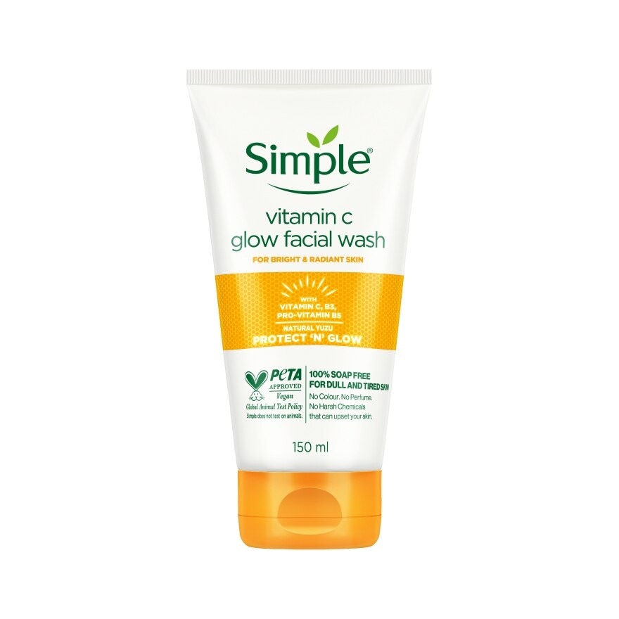 Vitamin C Glow Facial Wash (100% Soap Free - For Dull & Tired Skin) 150ml