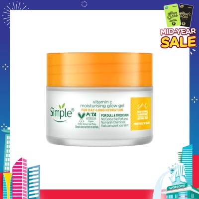 SIMPLE Vitamin C Moisturising Glow Gel (For Dull & Tired Skin) 40g (Expiry: Jan`2026)