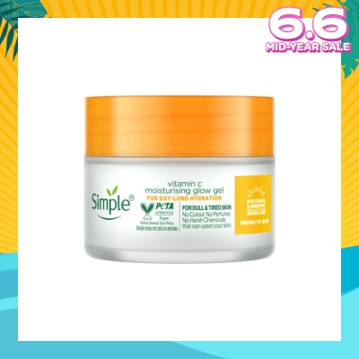 SIMPLE Vitamin C Moisturising Glow Gel (For Dull & Tired Skin) 40g (Expiry: Jan`2026)