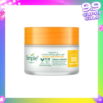SIMPLE Vitamin C Moisturising Glow Gel (For Dull & Tired Skin) 40g (Expiry: Jan`2026)