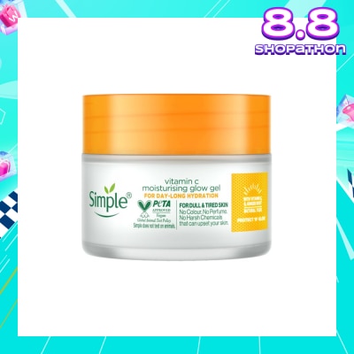 SIMPLE Vitamin C Moisturising Glow Gel (For Dull & Tired Skin) 40g (Expiry: Jan`2026)
