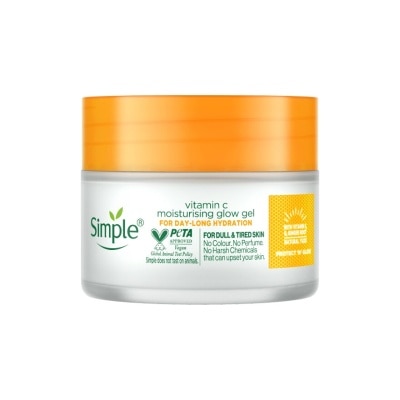 SIMPLE Vitamin C Moisturising Glow Gel (For Day-Long Hydration & For Dull & Tired Skin) 40g