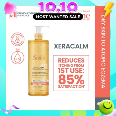AVÈNE XeraCalm A.D Lipid Replenishing Cleansing Oil (To Soothes Itching) 400ml image
