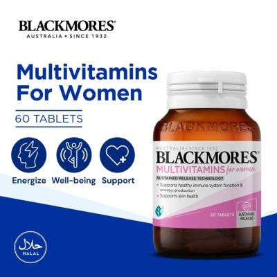 BLACKMORES Multivitamins Tablet For Women (Support Skin Health + For Healthy Immune System Function) 60s