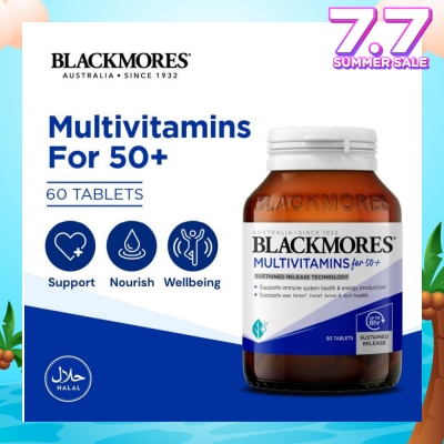 BLACKMORES Multivitamins Tablet For 50+ (Support Immune System + Skin Health) 60s