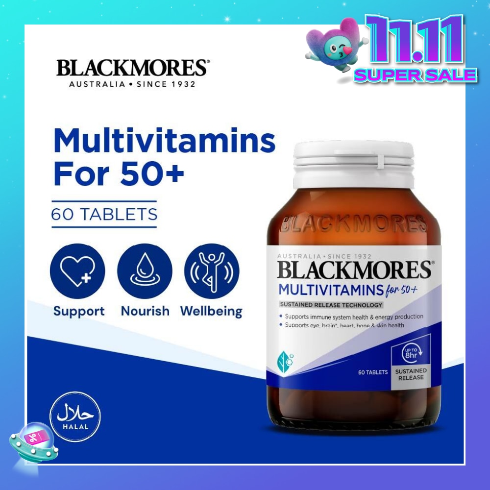 Multivitamins Tablet For 50+ (Support Immune System + Skin Health) 60s