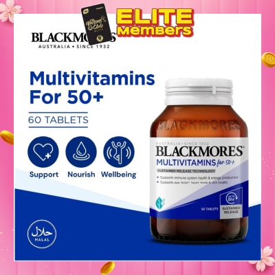 BLACKMORES Multivitamins Tablet For 50+ (Support Immune System + Skin Health) 60s