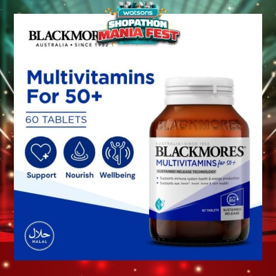 BLACKMORES - Multivitamins Tablet For 50+ (Support Immune System + Skin Health) 60s