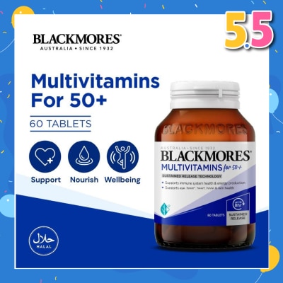 BLACKMORES Multivitamins Tablet For 50+ (Support Immune System + Skin Health) 60s