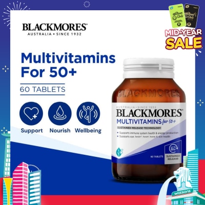 BLACKMORES Multivitamins Tablet For 50+ (Support Immune System + Skin Health) 60s