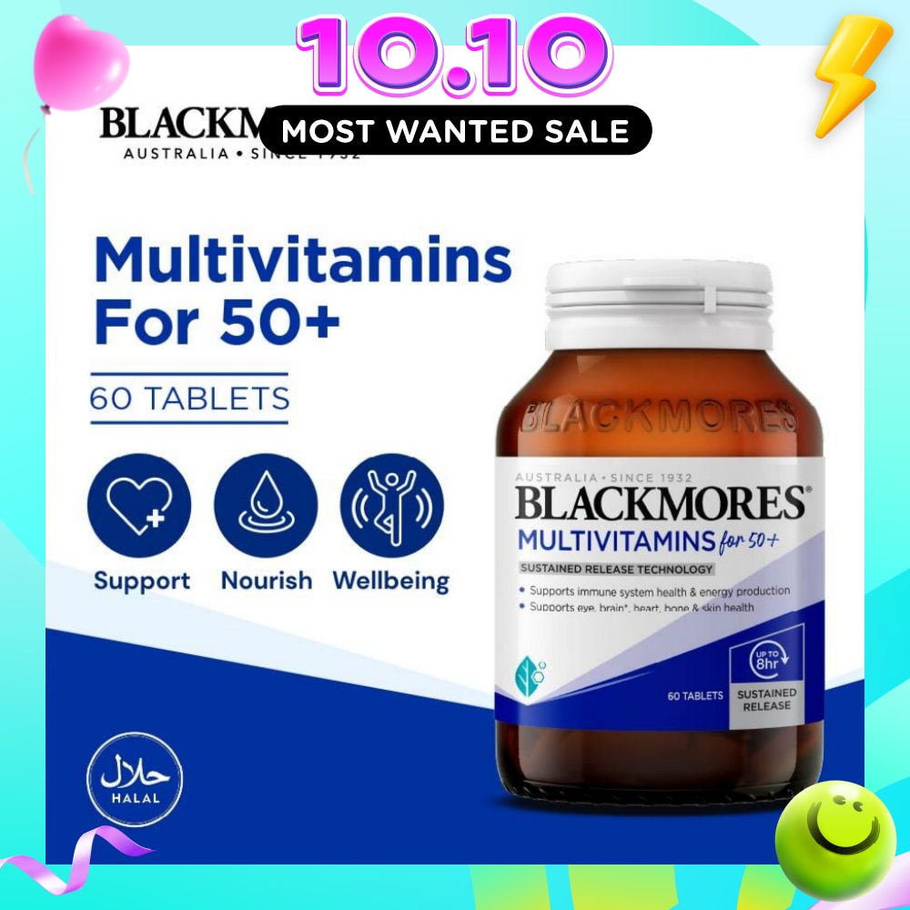 Multivitamins Tablet For 50+ (Support Immune System + Skin Health) 60s image