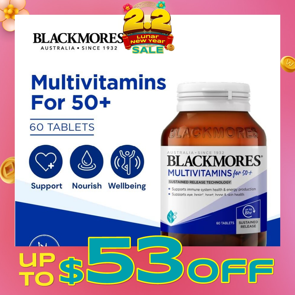 Multivitamins Tablet For 50+ (Support Immune System + Skin Health) 60s