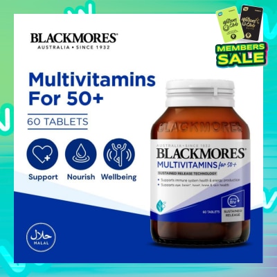 BLACKMORES Multivitamins Tablet For 50+ (Support Immune System + Skin Health) 60s