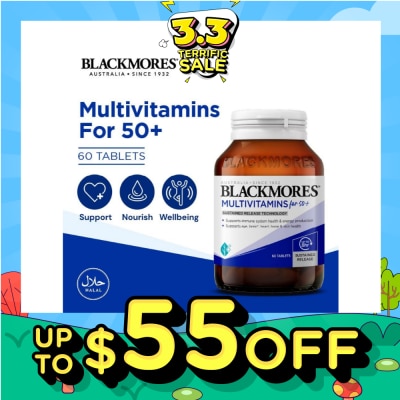 BLACKMORES Multivitamins Tablet For 50+ (Support Immune System + Skin Health) 60s