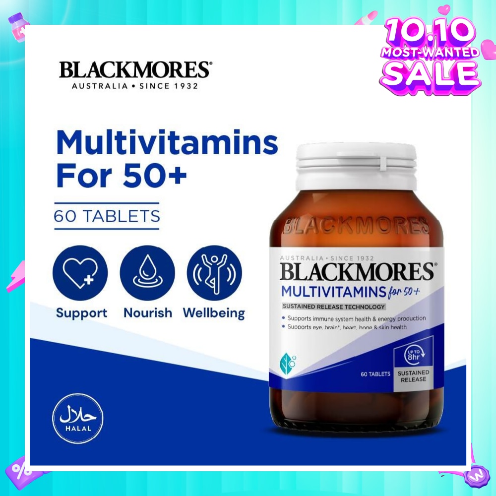Multivitamins Tablet For 50+ (Support Immune System + Skin Health) 60s