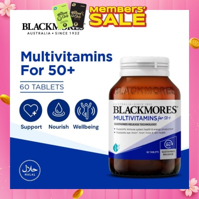 BLACKMORES Multivitamins Tablet For 50+ (Support Immune System + Skin Health) 60s