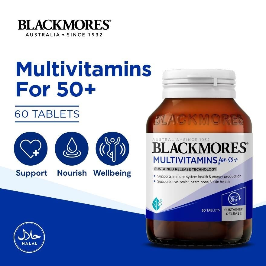 Multivitamins Tablet For 50+ (Support Immune System + Skin Health) 60s