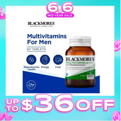 BLACKMORES - Multivitamins Tablet For Men (Support Testerone Level + Mental Function + Immune System Health) 60s