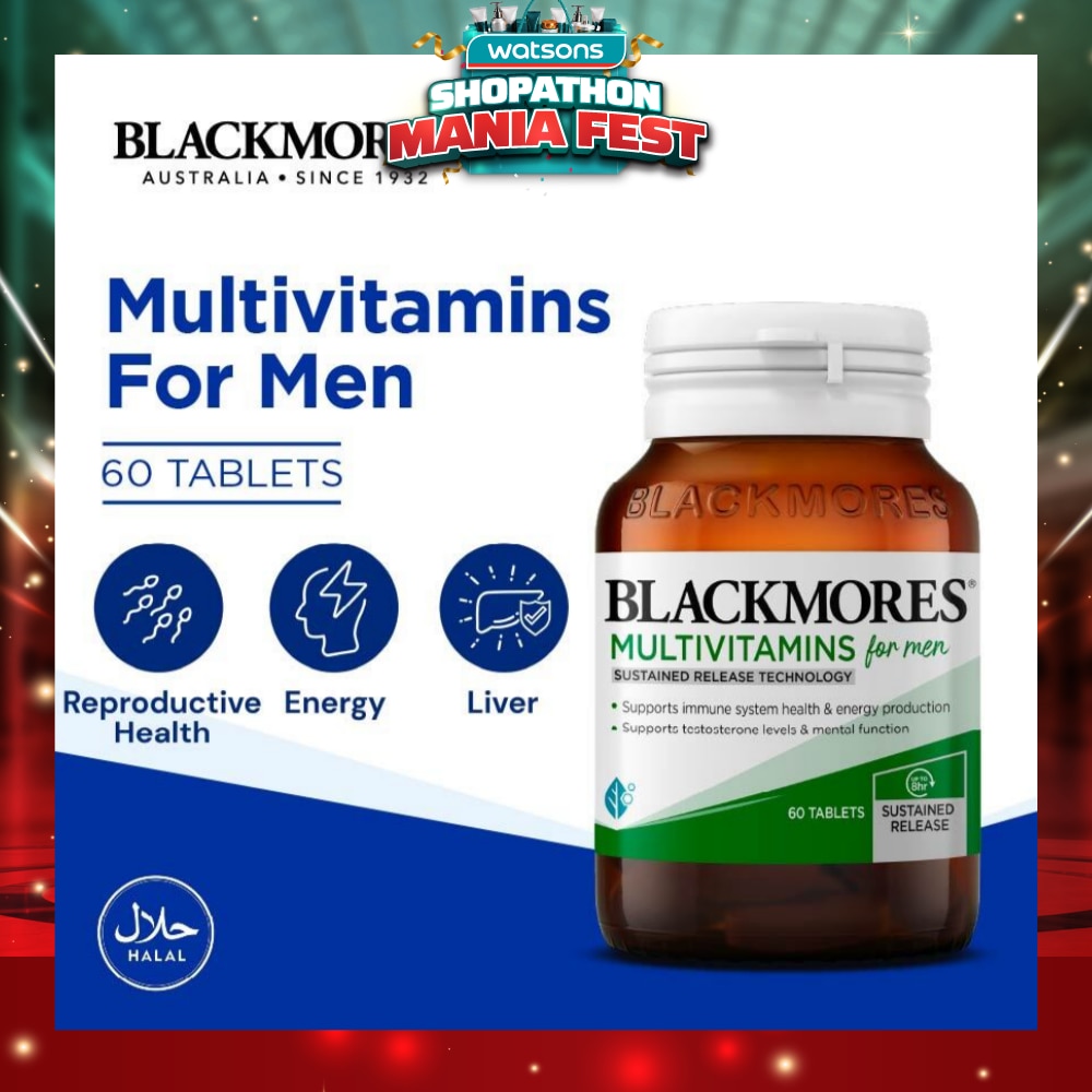 Multivitamins Tablet For Men (Support Testerone Level + Mental Function + Immune System Health) 60s (Expiry: May`2027)