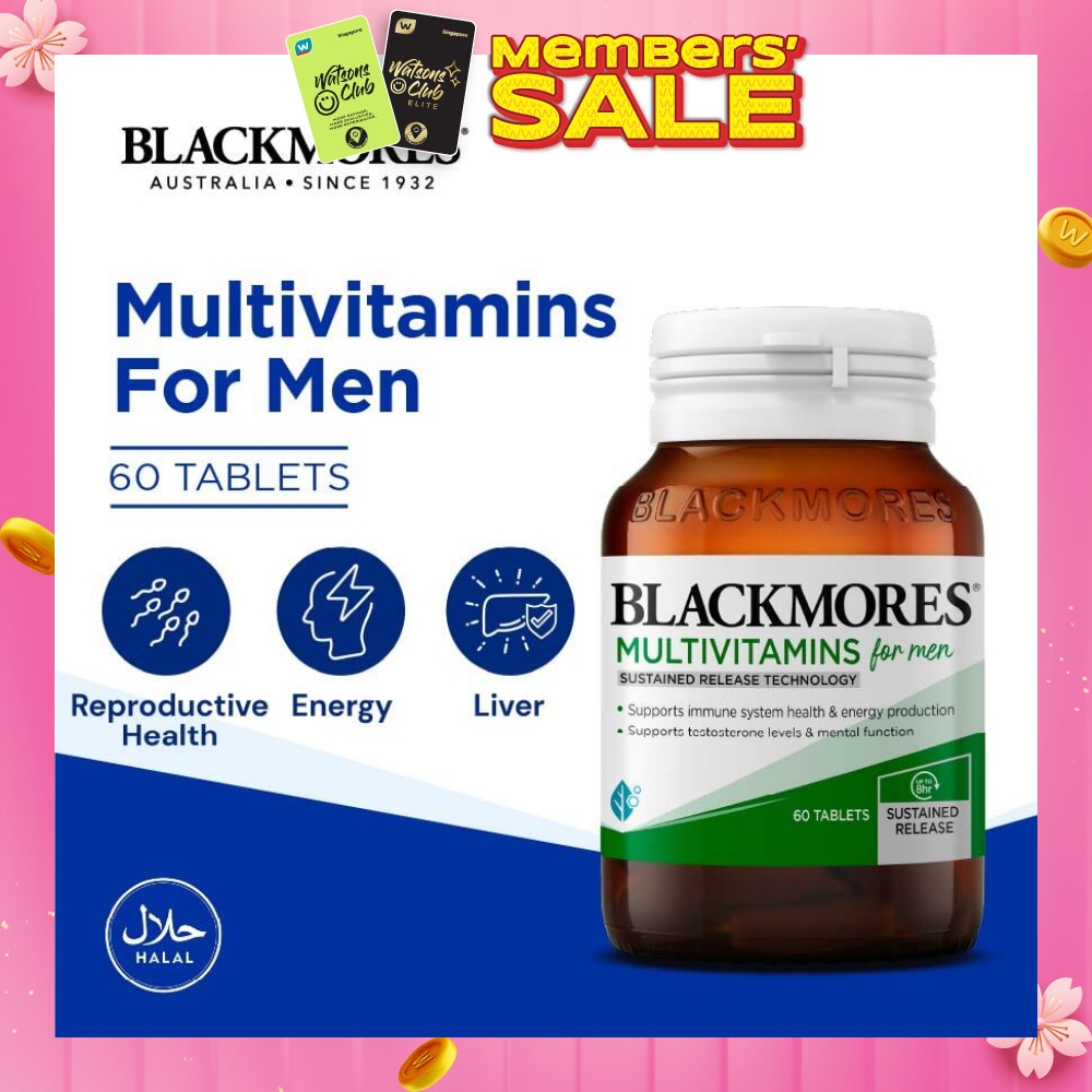 Multivitamins Tablet For Men (Support Testerone Level + Mental Function + Immune System Health) 60s