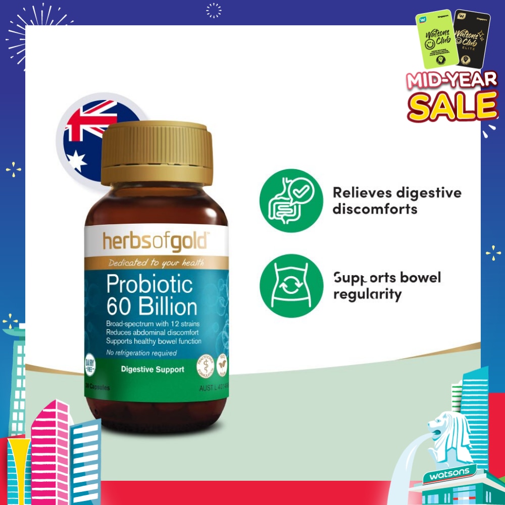 Probiotic 60 Billion Digestive Support Capsule 30s (Expiry: Feb`2026)
