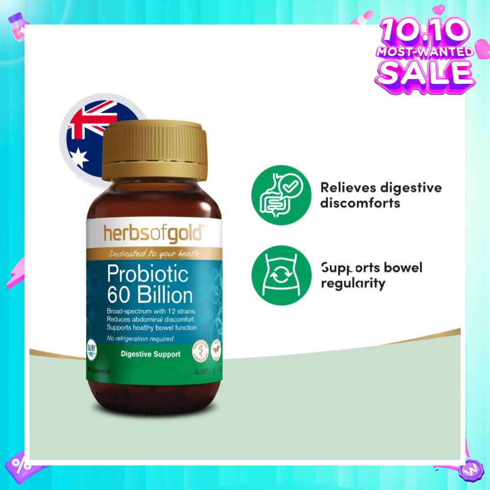 Probiotic 60 Billion Digestive Support Capsule 30s (Expiry: Aug`2026)
