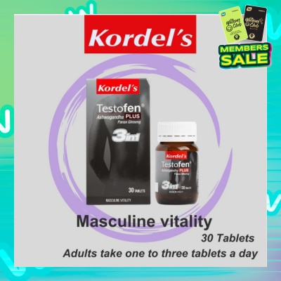 KORDEL'S Testofen Ashwagandha Plus Panax Ginseng 3in1 Tablet (Masculine Vitality) 30s