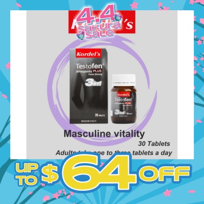 KORDEL'S - Testofen Ashwagandha Plus Panax Ginseng 3in1 Tablet (Masculine Vitality) 30s