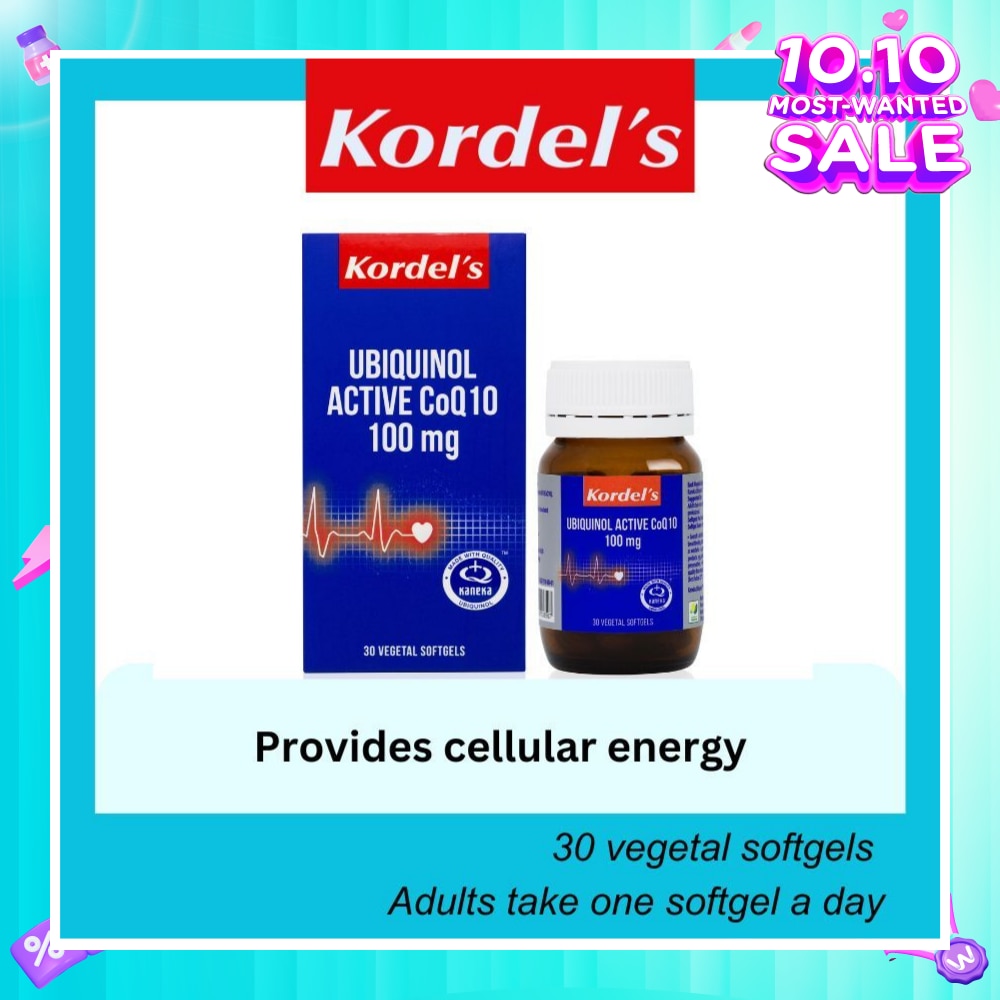 Ubiquinol Active Coq10 100mg Vegetal Softgel (To Optimal Heart Health & Energy) 30s