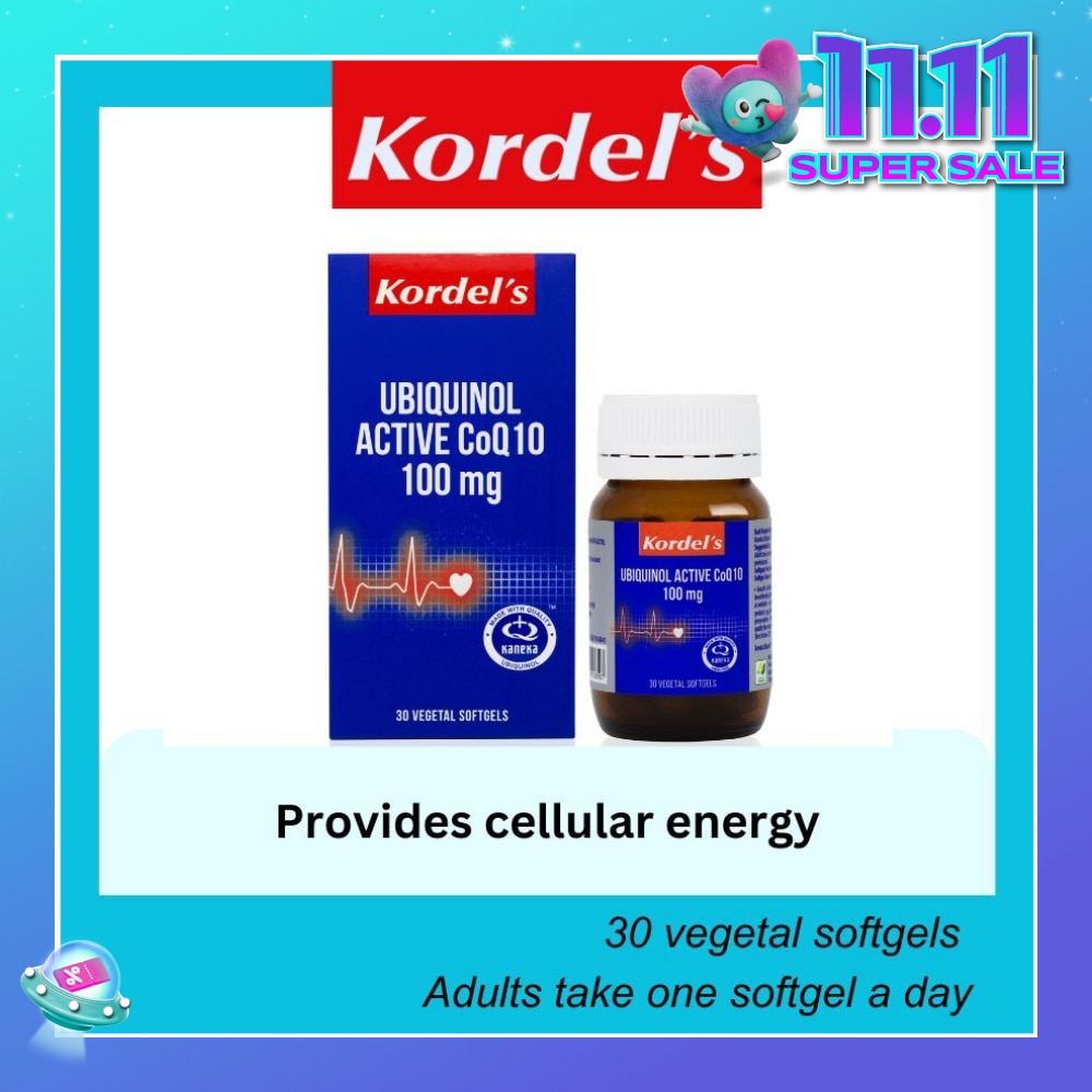 Ubiquinol Active Coq10 100mg Vegetal Softgel (To Optimal Heart Health & Energy) 30s