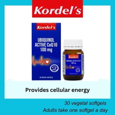 KORDEL'S Ubiquinol Active Coq10 100mg Vegetal Softgel (To Optimal Heart Health & Energy) 30s