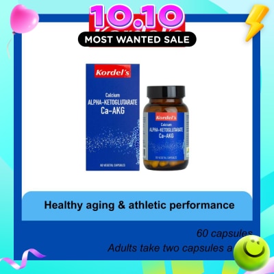 KORDEL'S Calcium Alpha Ketoglutarate Ca Akg Ageless Vegetal Capsule (For Healthy Aging & Athletic Perfomance) 60s image