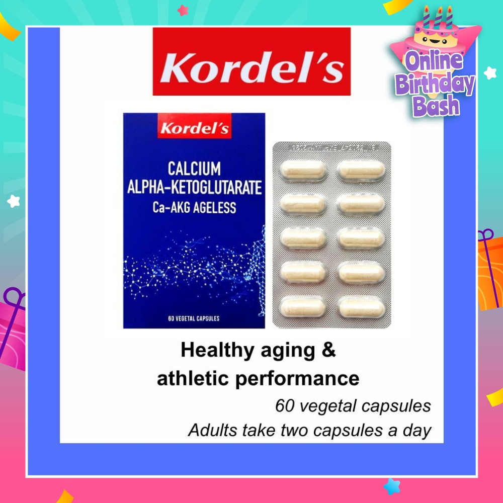 Calcium Alpha-Ketoglutarate Ca-Akg Ageless Vegetal Capsule (For Healthy Aging & Athletic Perfomance) 60s