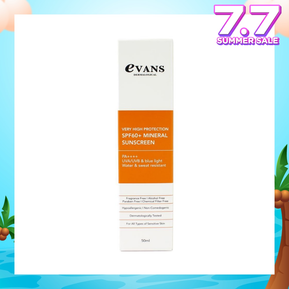 Dermalogical Very High Protection SPF60+ Mineral Sunscreen PA++++ UVA/UVB (For All Types Of Sensitive Skin) 50ml