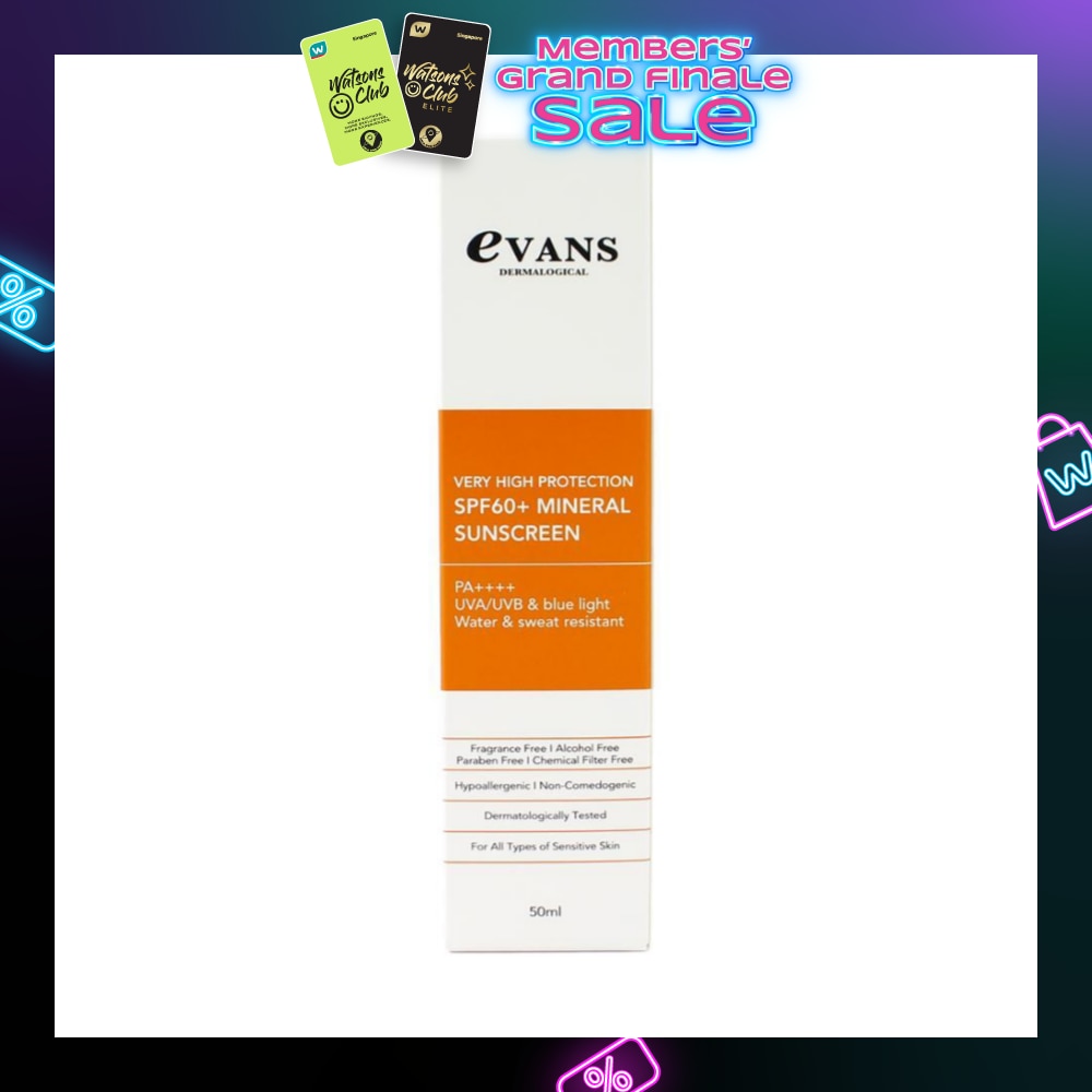 Dermalogical Very High Protection SPF60+ Mineral Sunscreen PA++++ UVA/UVB (For All Types Of Sensitive Skin) 50ml