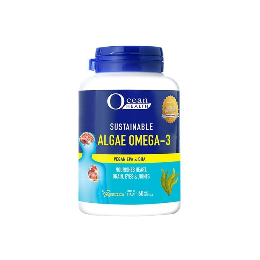 Sustainable Algae Omega-3 Mini Soft Gel (For Nourish Heart, Brain, Eyes & Joints) 60s