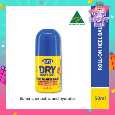 DU'IT Dry Foot & Heel Roll-On Heel Balm (To Softens, Smooths & Hydrates) 50ml