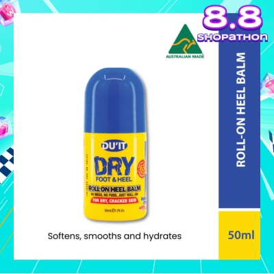DU'IT Dry Foot & Heel Roll-On Heel Balm (To Softens, Smooths & Hydrates) 50ml