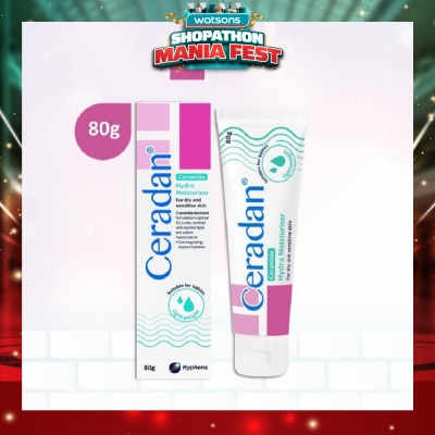 CERADAN - Hydra Moisturizer (Light-textured Moisturizer + Suitable For Eczema-prone + Dry & Sensitive Skin) 80g
