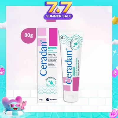 CERADAN - Hydra Moisturizer (Light-textured Moisturizer + Suitable For Eczema-prone + Dry & Sensitive Skin) 80g