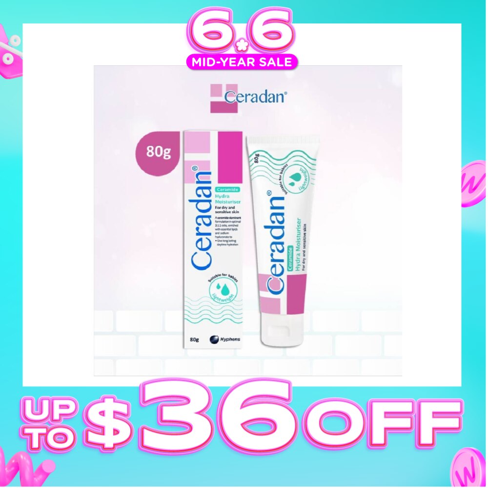 Hydra Moisturizer (Light-textured Moisturizer + Suitable For Eczema-prone + Dry & Sensitive Skin) 80g