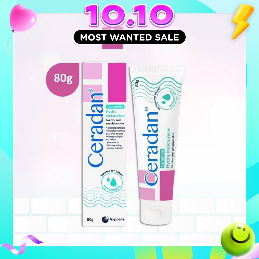 Hydra Moisturizer (Light textured Moisturizer + Suitable For Eczema prone + Dry & Sensitive Skin) 80g image