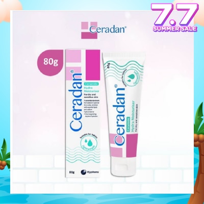 CERADAN Hydra Moisturizer (Light-textured Moisturizer + Suitable For Eczema-prone + Dry & Sensitive Skin) 80g