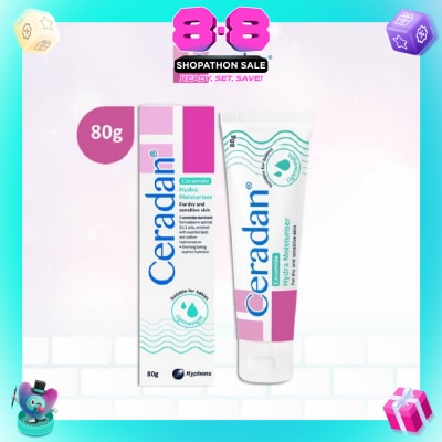 CERADAN - Hydra Moisturizer (Light-textured Moisturizer + Suitable For Eczema-prone + Dry & Sensitive Skin) 80g